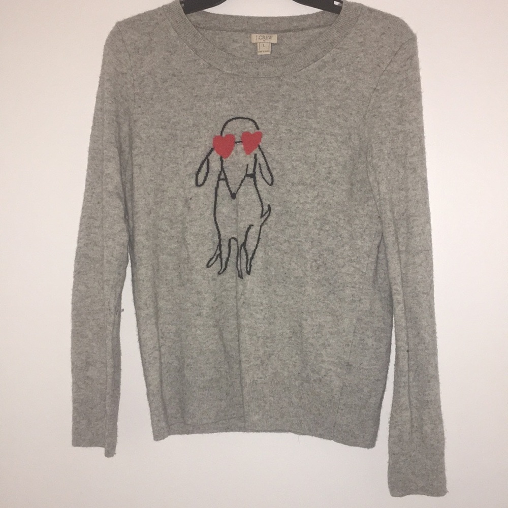 Jcrew Poodle grey fuzzy sweater